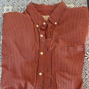 Men's Red and Blue Checkered Shirt